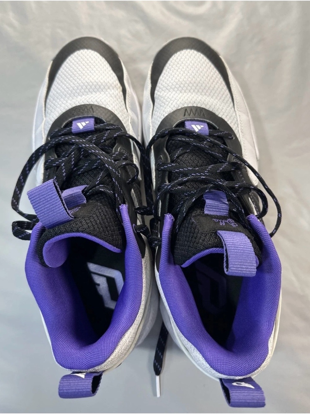 adidas Women's White, Black & Purple Athletic Sneakers